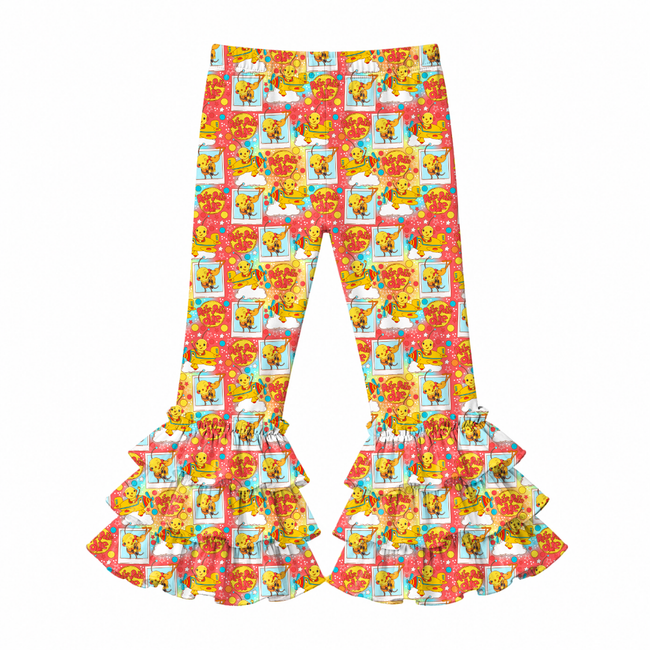 Retro Robot Adventures Juniper Ruffle Leggings - Knit - Pre Order - Christmas Special