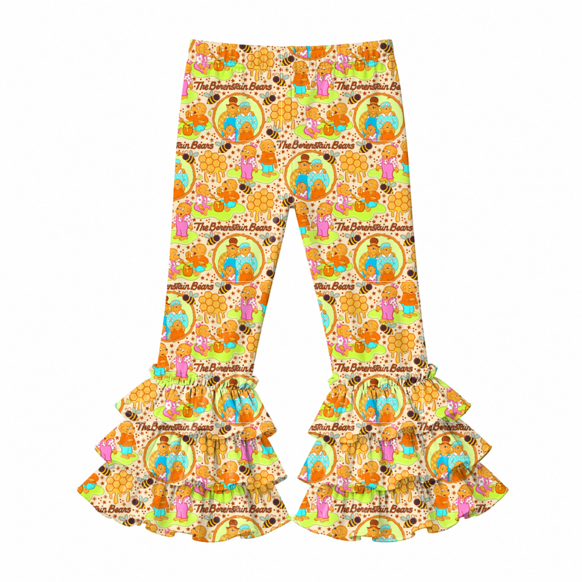 Honey Bear Memories Juniper Ruffle Leggings - Knit - Pre Order - Christmas Special
