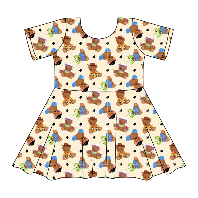 Toy Box Besties SIERRA - KNIT TWIRL DRESS - PRE ORDER