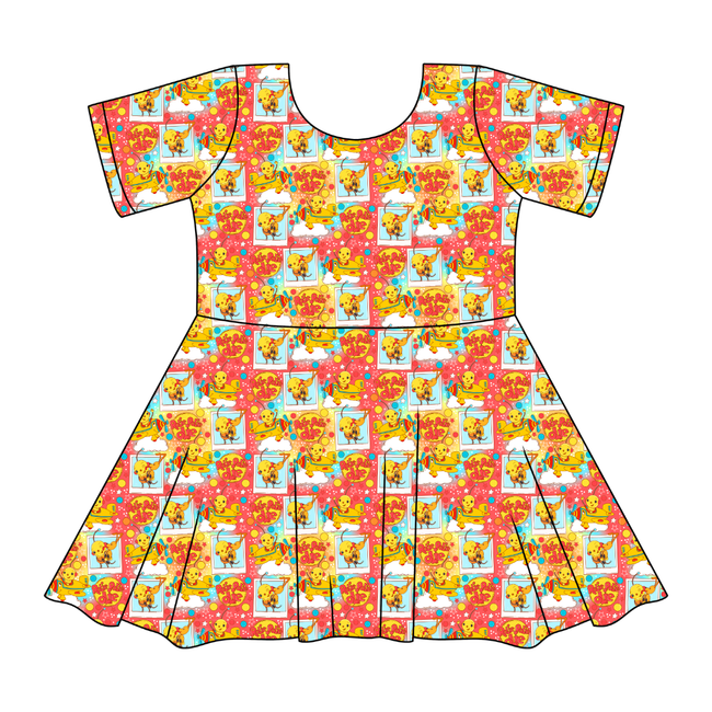 Retro Robot Adventures SIERRA - KNIT TWIRL DRESS - PRE ORDER