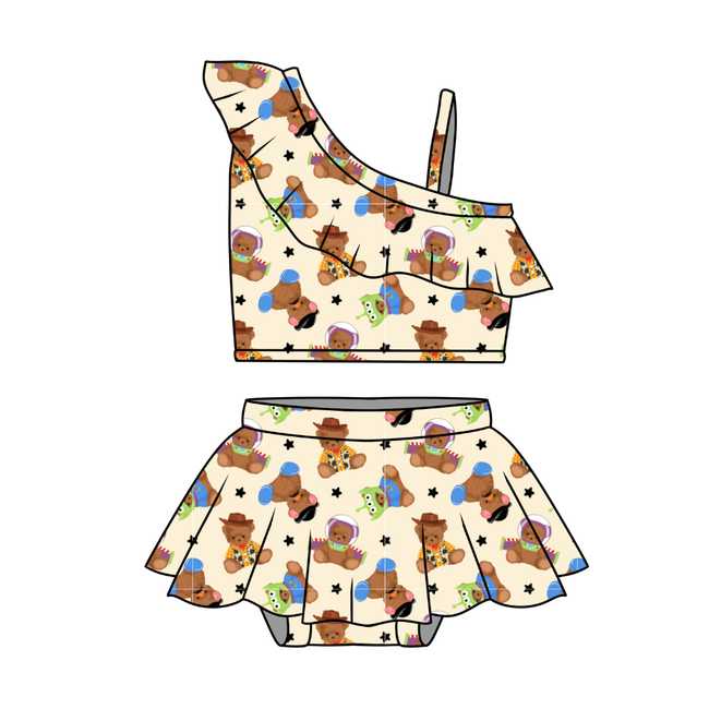 Toy Box Besties One Shoulder Two-Piece Swim - Pre Order