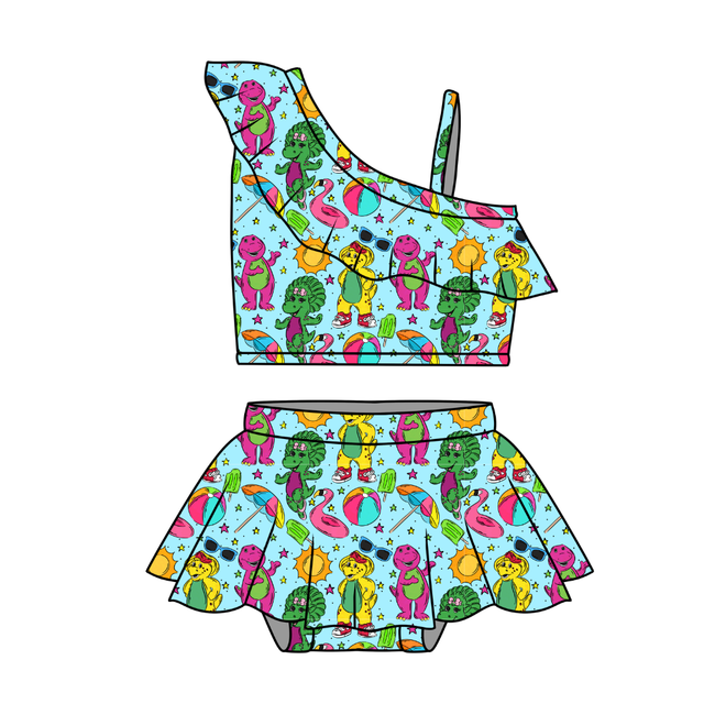 Backyard Adventures One Shoulder Two-Piece Swim - Pre Order