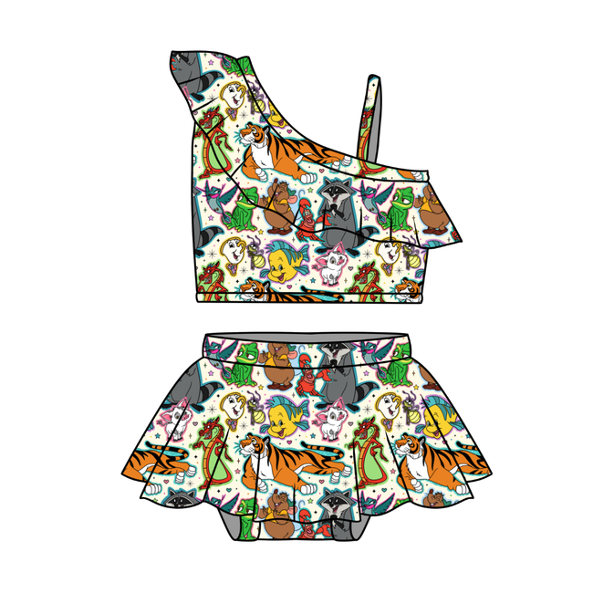 Sidekicks One Shoulder Two-Piece Swim - Pre Order
