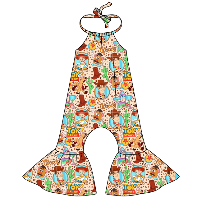 Howdy Partner Stardust Bellbottom Halter Romper Knit - PRE ORDER