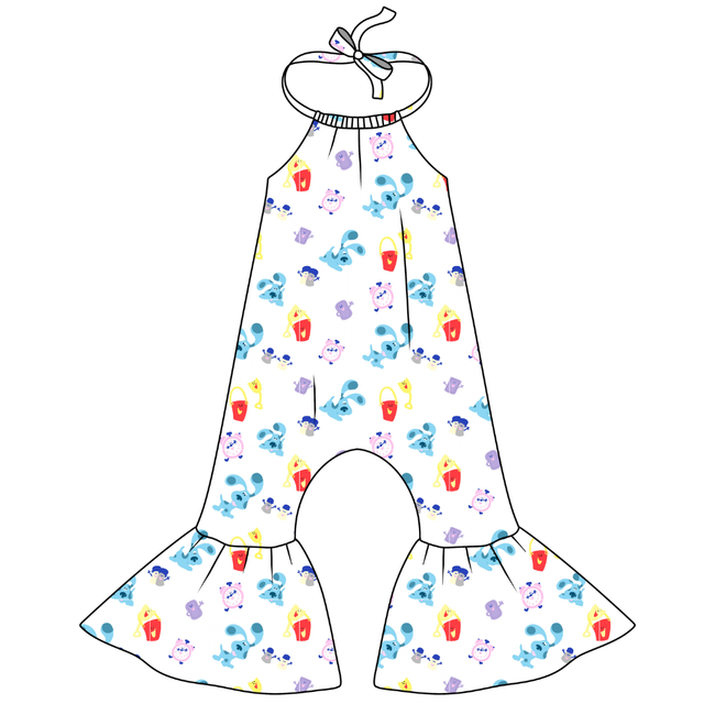 Clue Stardust Bellbottom Halter Romper Knit - PRE ORDER