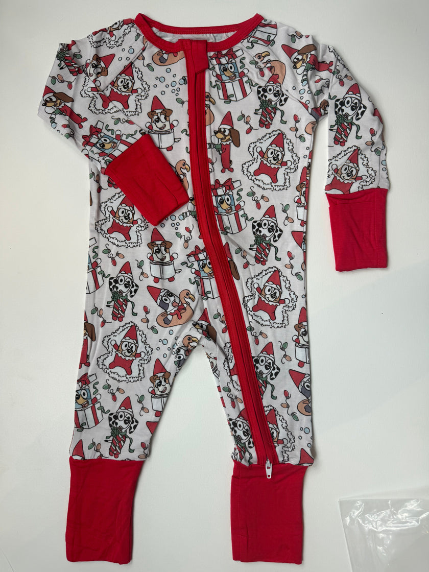 HEELER XMAS - DREAMLAND LONG SLEEVE SLEEPER - BAMBOO