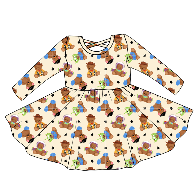 Toy Box Besties Violet Cross Back Long Sleeve Knit - PRE ORDER