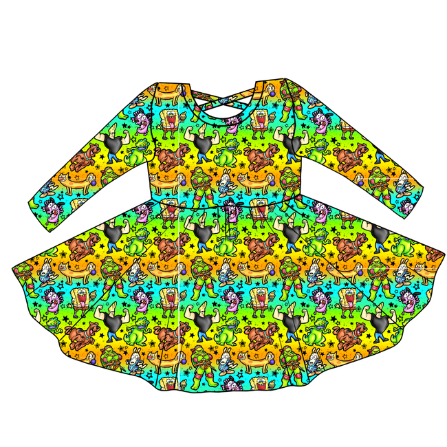 Cartoons Violet Cross Back Long Sleeve Knit - PRE ORDER