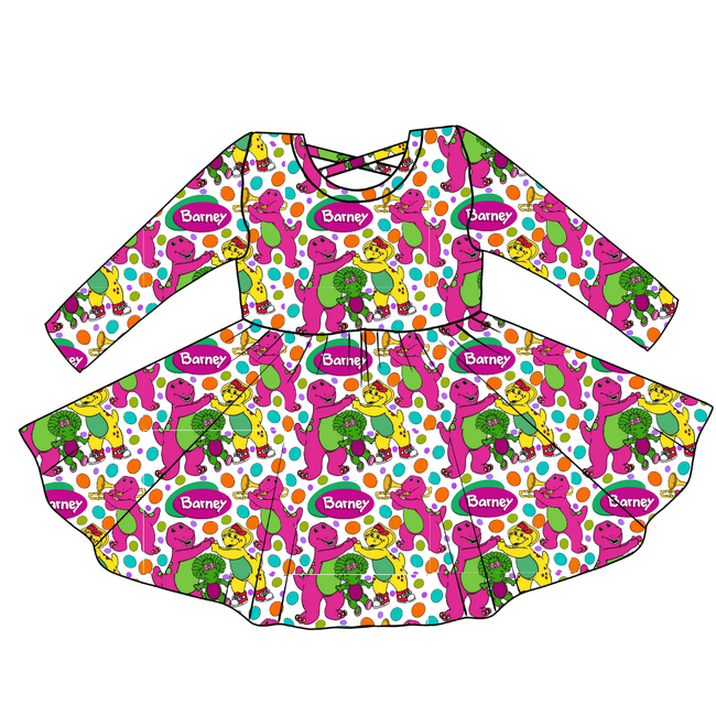 Gumdrops Violet Cross Back Long Sleeve Knit - PRE ORDER