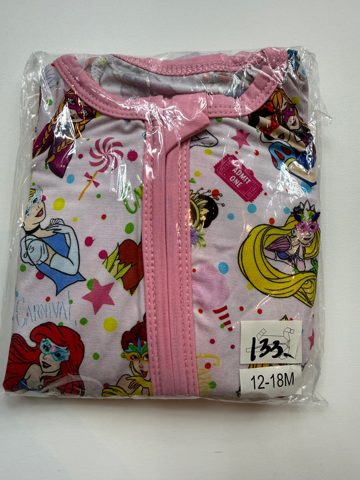 CARNIVAL PRINCESS - DREAMLAND LONG SLEEVE SLEEPER - BAMBOO