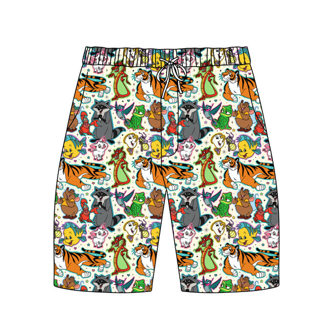 Sidekicks Chill Extended Length Adult Pajama Bamboo Shorts - Pre Order