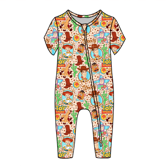 Howdy Partner Dandelion Short Sleeve Sleeper Bamboo - PRE ORDER