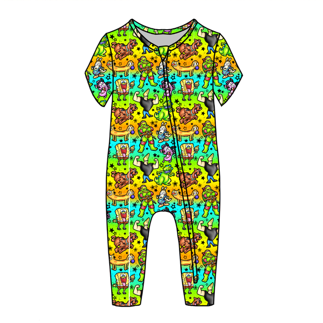 Cartoons Dandelion Short Sleeve Sleeper Bamboo - PRE ORDER