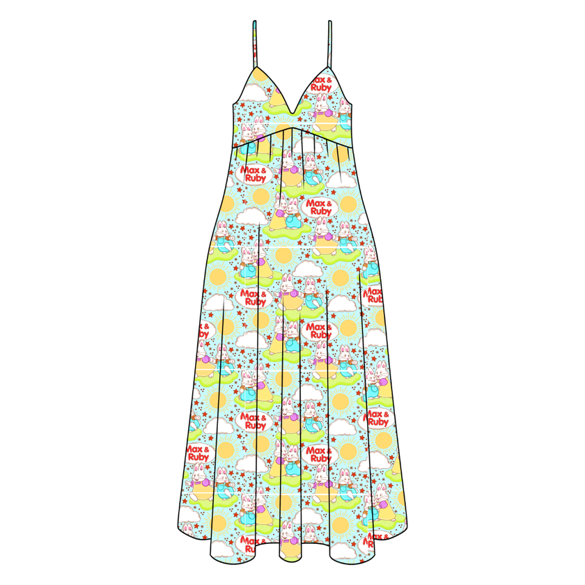 Sunny Bunny Days Harper Women's Low Back Dress Bamboo - Pre Order
