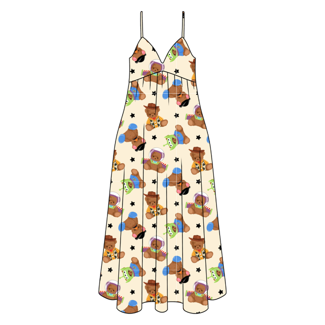 Toy Box Besties Harper Women's Low Back Dress Bamboo - Pre Order