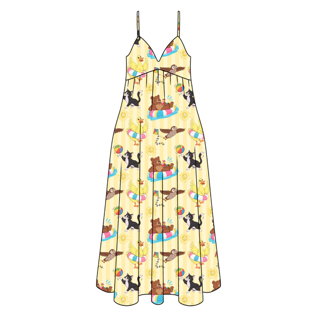 Summer Bear Harper Women's Low Back Dress Bamboo - Pre Order