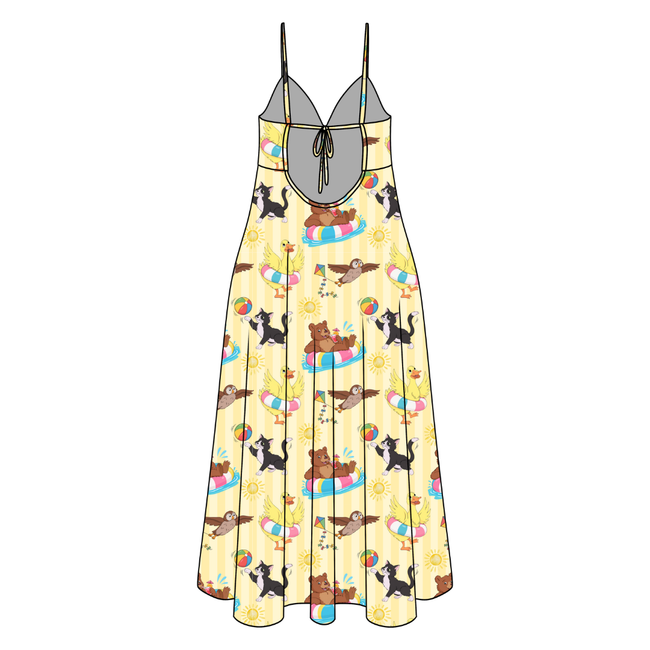Summer Bear Harper Women's Low Back Dress Bamboo - Pre Order