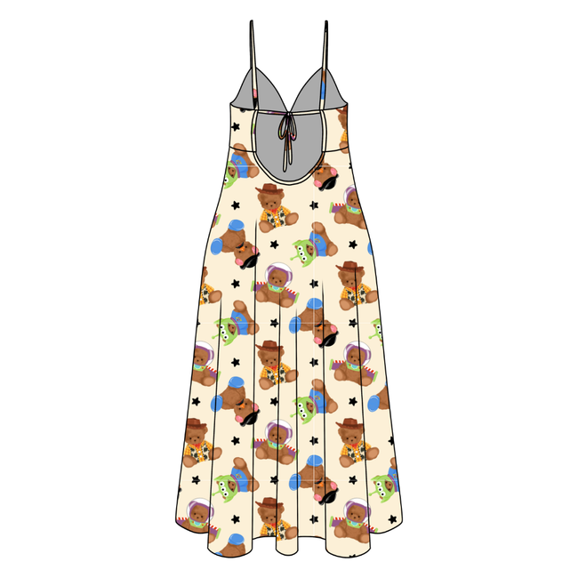 Toy Box Besties Harper Women's Low Back Dress Bamboo - Pre Order