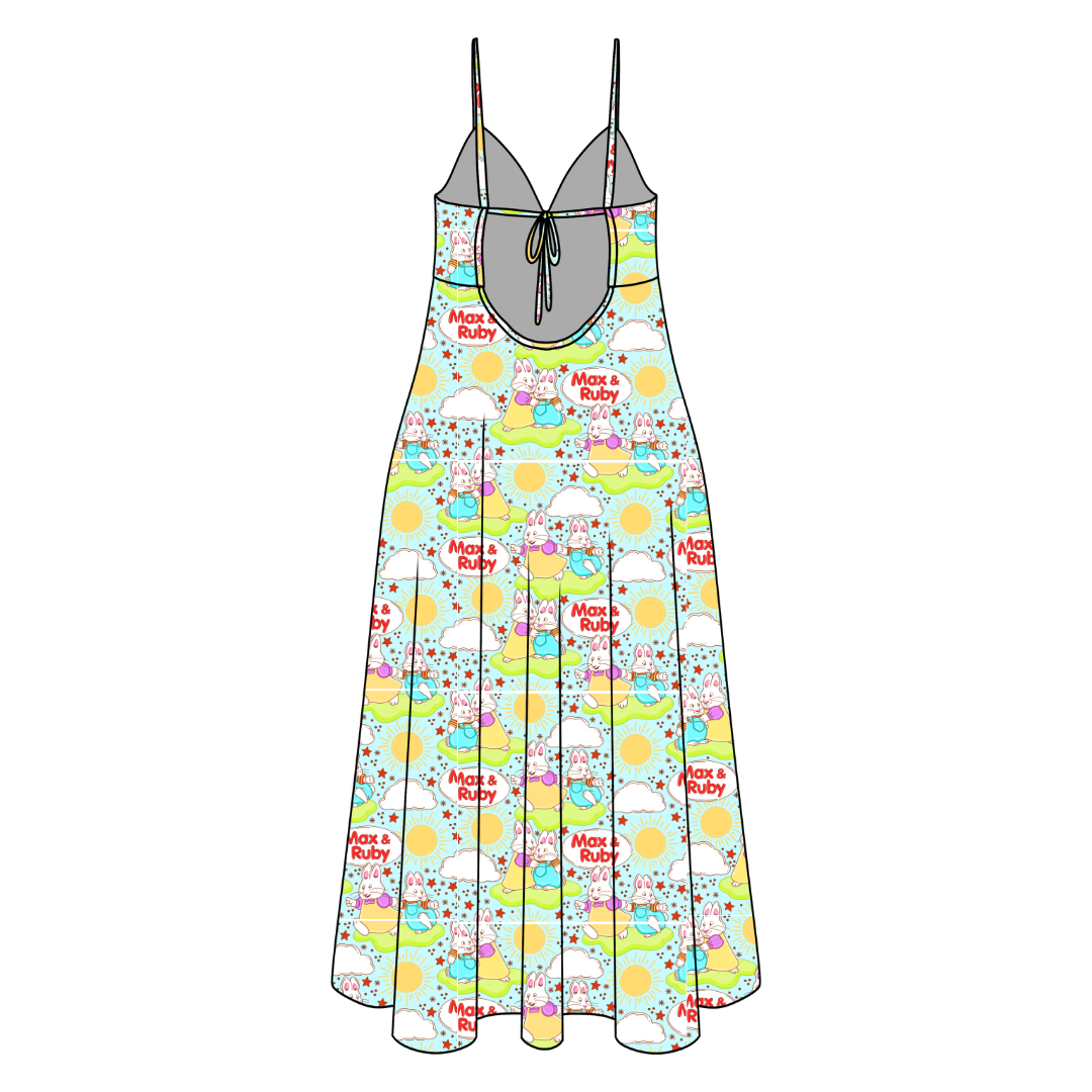 Sunny Bunny Days Harper Women's Low Back Dress Bamboo - Pre Order