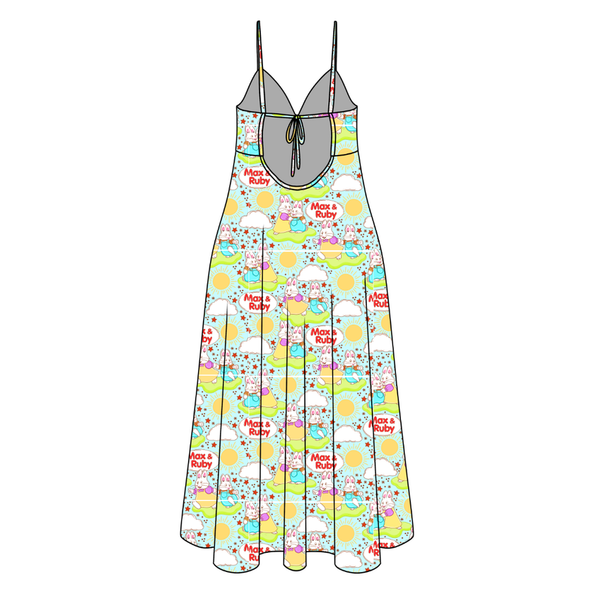 Sunny Bunny Days Harper Women's Low Back Dress Bamboo - Pre Order