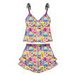 Lizzie Peachy Women's Ruffle Short Set Bamboo - Pre Order