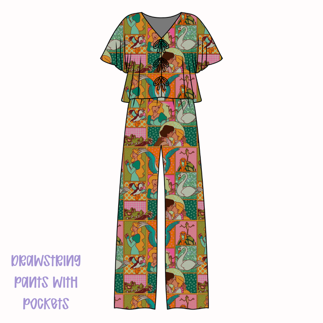 Swan Lollipop Women's Front Tie Set Bamboo - Pre Order