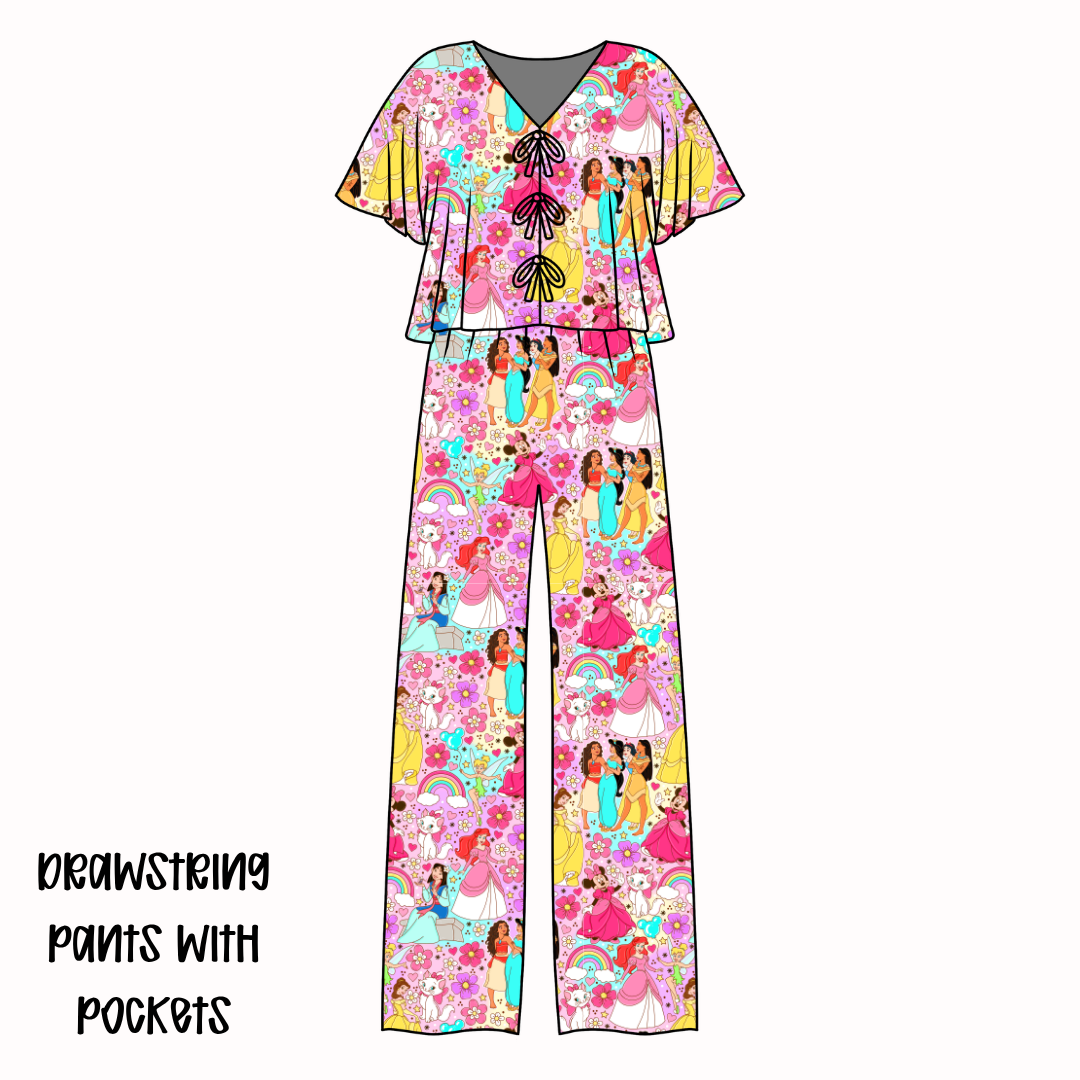 Once Upon a Dream Lollipop Women's Front Tie Set Bamboo - Pre Order