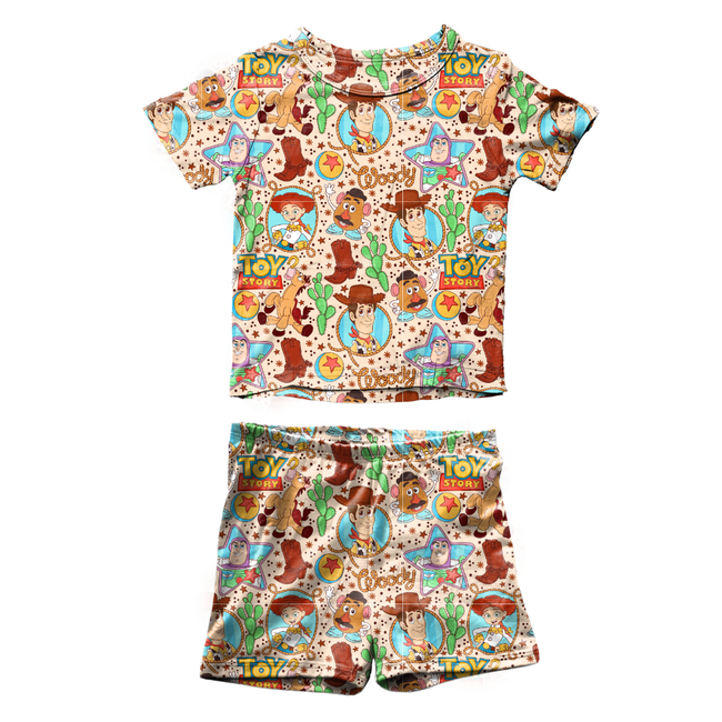 Howdy Partner Fawn Short Sleeve Short Set Bamboo - PRE ORDER
