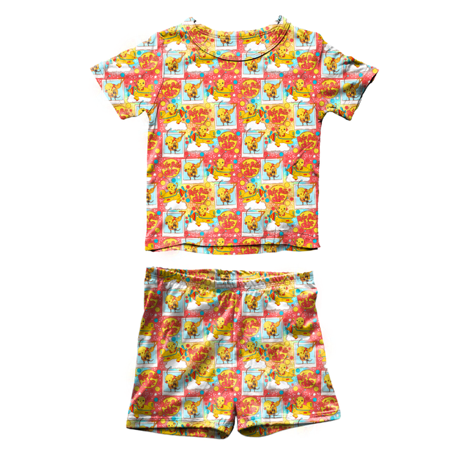 Retro Robot Adventures Fawn Short Sleeve Short Set Bamboo - PRE ORDER
