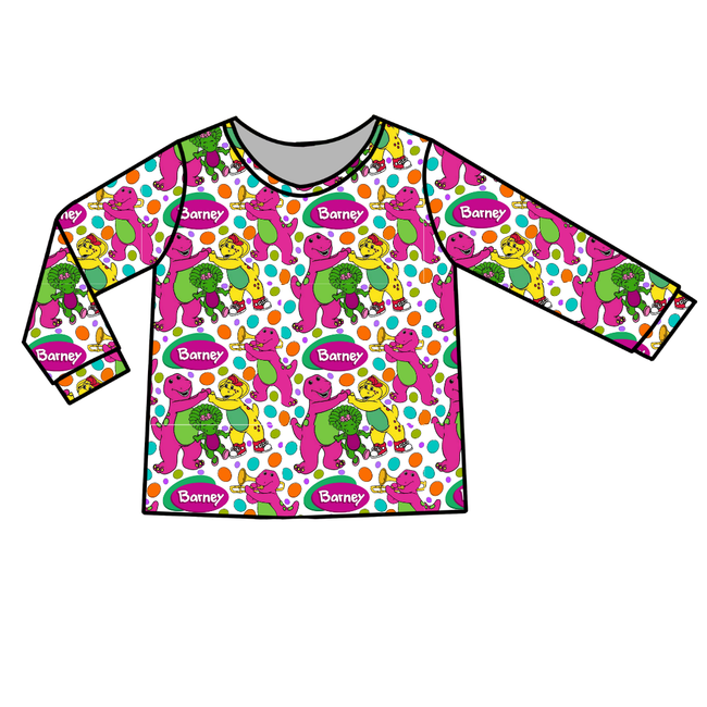 Gumdrops Ruby Long Sleeve Bamboo Shirt - Pre Order