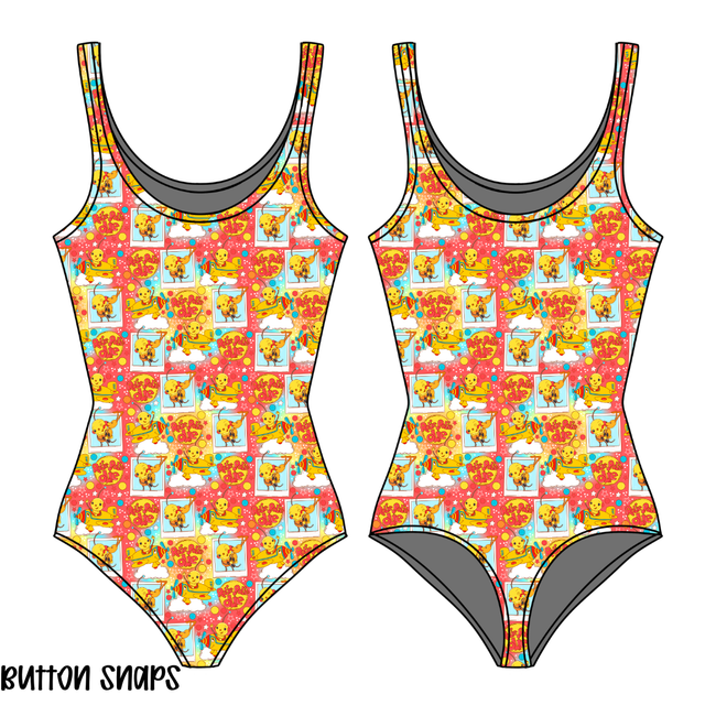 Retro Robot Adventures Sapphire Women's Bamboo Leotard - Pre Order
