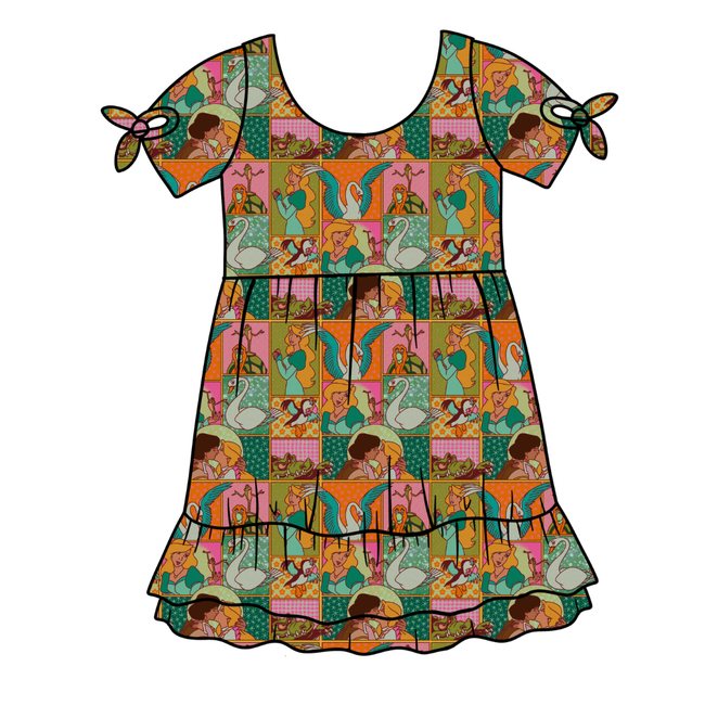 Swan Serenity Short Sleeve Lounge Dress - PRE ORDER