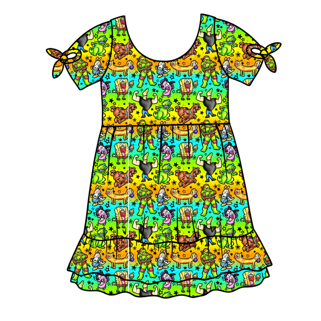 Cartoons Serenity Short Sleeve Lounge Dress - PRE ORDER