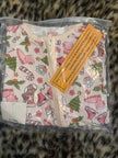 Pink Ice Skating - Dreamland Long Sleeve Sleeper - Bamboo - Ready to Ship Christmas