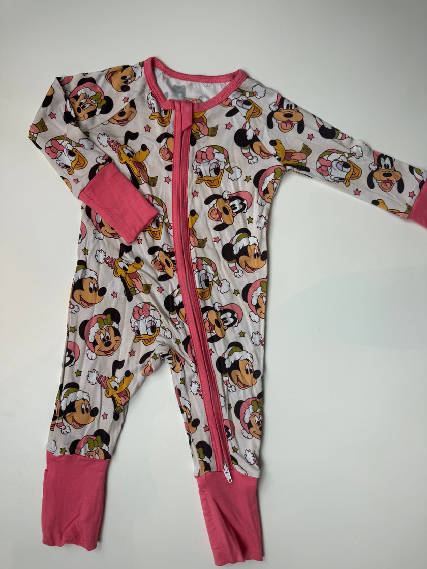 PINK FAB FIVE XMAS - DREAMLAND LONG SLEEVE SLEEPER - BAMBOO