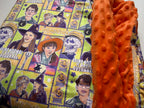 TOWN OF HALLOWEEN - 57.5X80 BLANKET WITH MINKY LAYER - KNIT