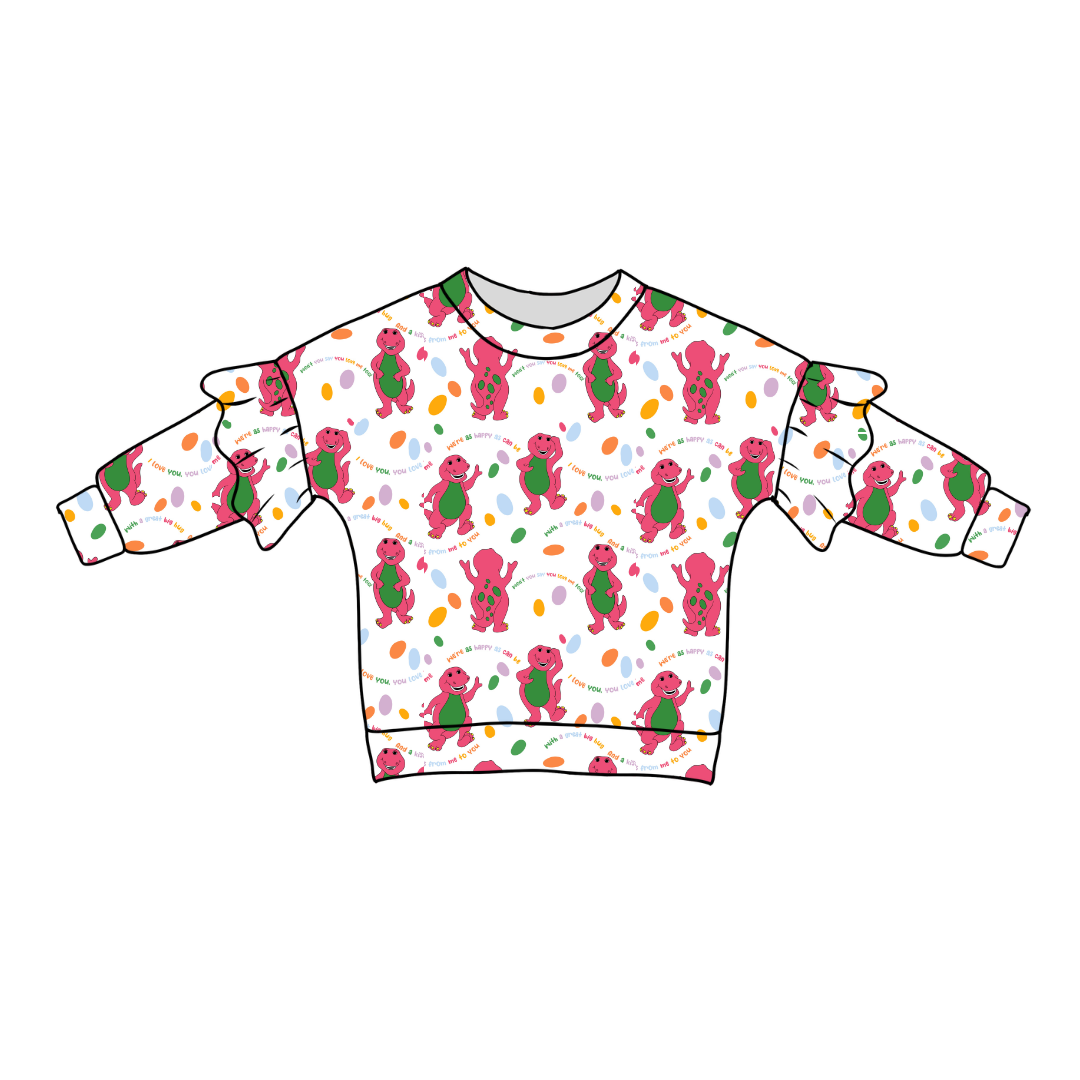 Dino Vintage Sheet - Lillie Ruffle Sweater Knit - PRE ORDER