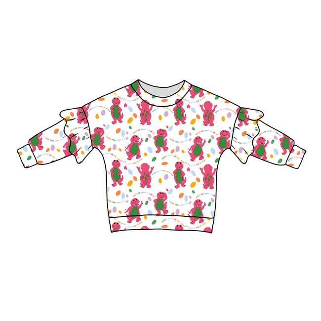 Dino Vintage Sheet - Lillie Ruffle Sweater Knit - PRE ORDER