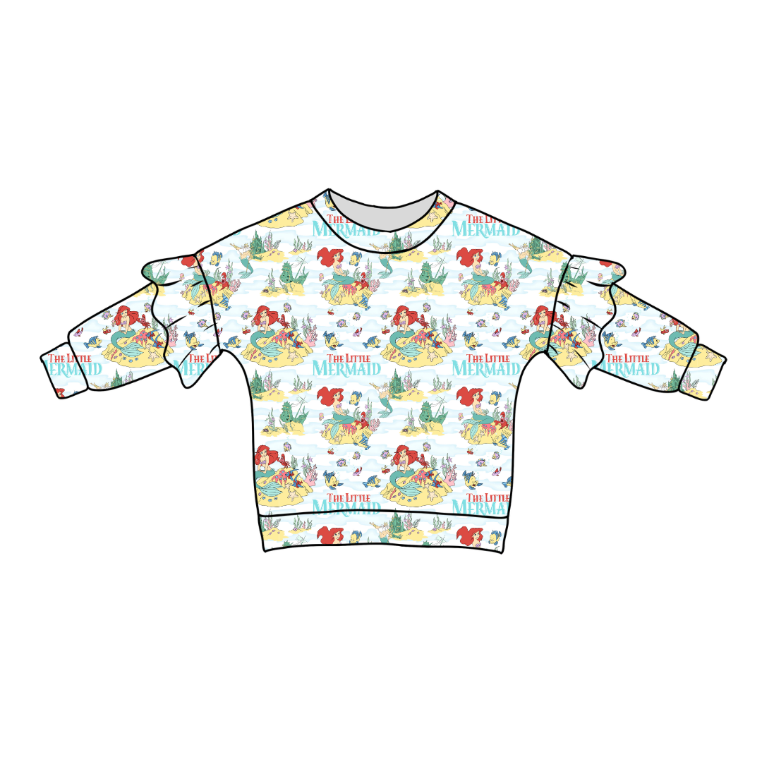 Mermaid Dreams - Lillie Ruffle Sweater Knit - PRE ORDER