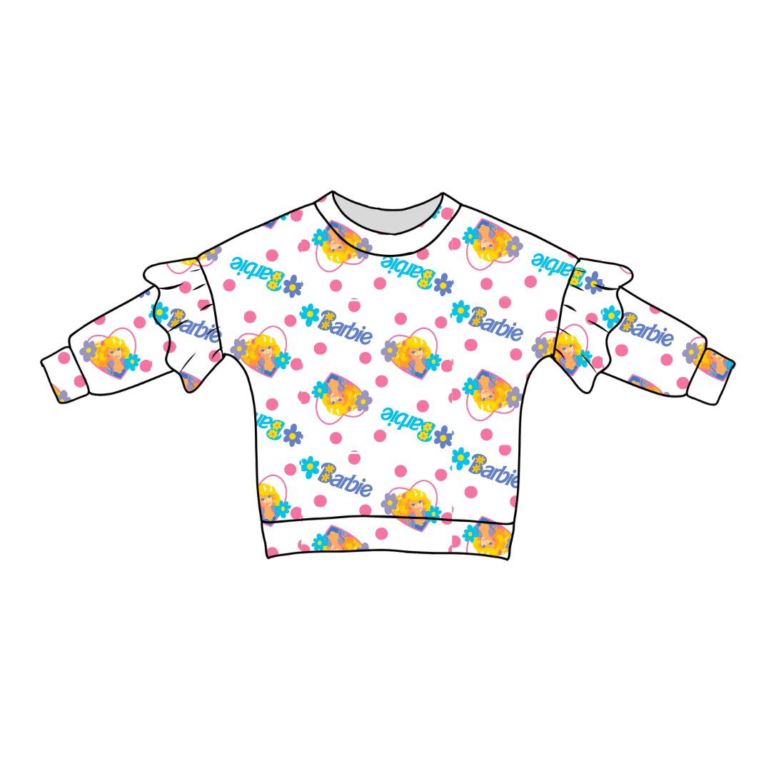 Party Girl Vintage Sheet - Lillie Ruffle Sweater Knit - PRE ORDER