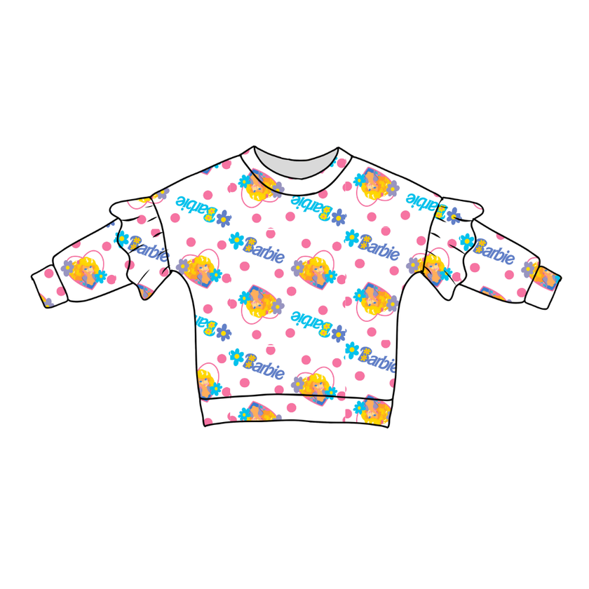 Party Girl Vintage Sheet - Lillie Ruffle Sweater Knit - PRE ORDER