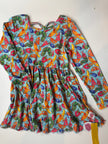 HUNGRY - VIOLET LONG SLEEVE TWIRL DRESS - KNIT