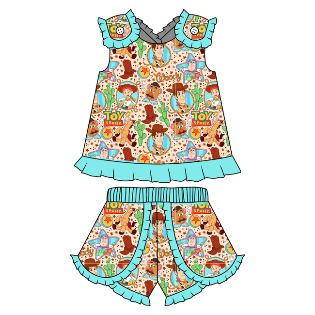 Howdy Partner Evie Tulip Short Set Knit - PRE ORDER
