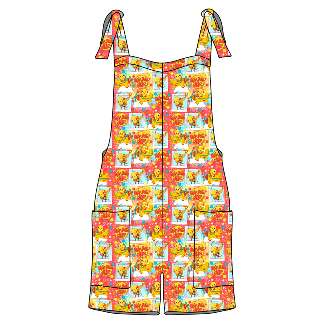 Retro Robot Adventures Delilah Women's Short Romper - Knit - Pre Order