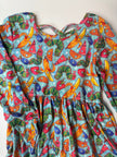 HUNGRY - VIOLET LONG SLEEVE TWIRL DRESS - KNIT