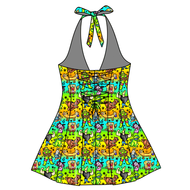 Cartoons Celo Women's Halter Dress - Knit - Pre Order