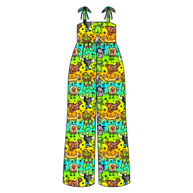 Cartoons Rene Adult Shoulder Tie Jumpsuit Bamboo - Pre Order