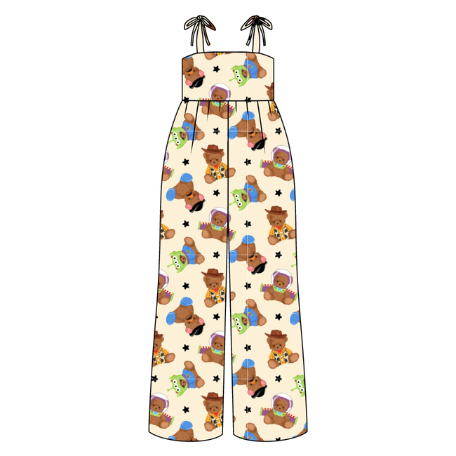 Toy Box Besties Rene Adult Shoulder Tie Jumpsuit Bamboo - Pre Order