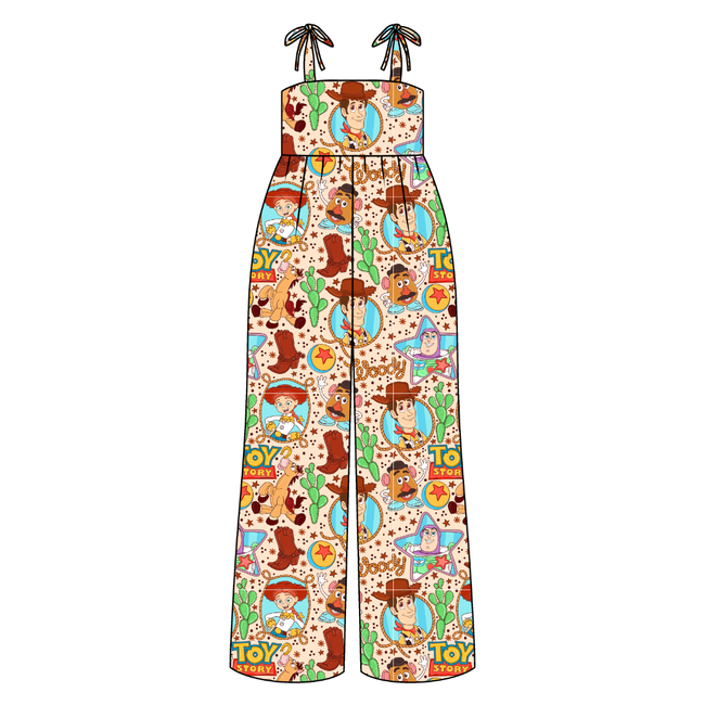 Howdy Partner Rene Adult Shoulder Tie Jumpsuit Bamboo - Pre Order