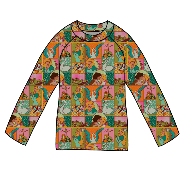 Swan Long Sleeve Swim Shirt - Pre Order